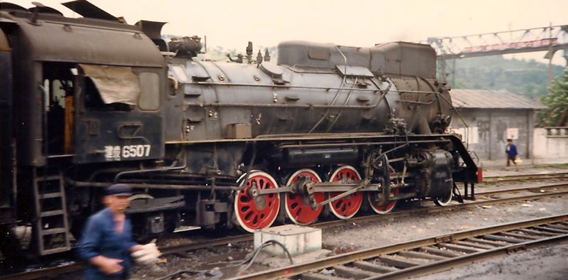 steam train in China